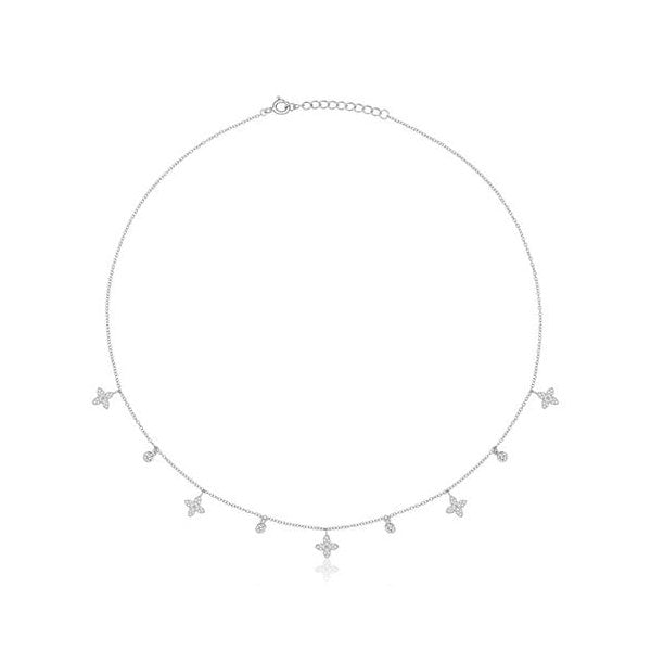 SILVER & CO CZ CHARM NECKLET