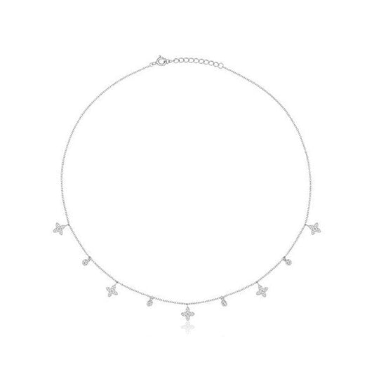 SILVER & CO CZ CHARM NECKLET