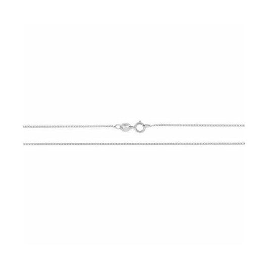 9CT WHITE GOLD CLOSE CURB CHAIN 18"
