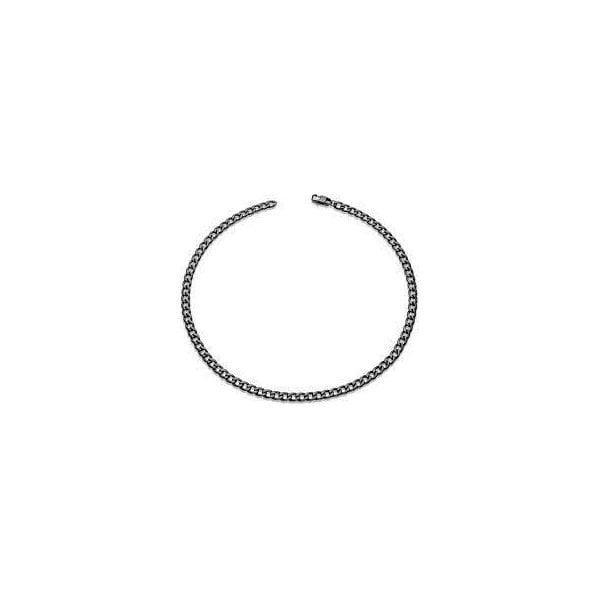 Gents Steel Necklace with Black IP Plating 50cm
