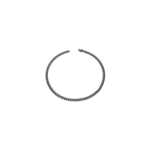 Gents Steel Necklace with Black IP Plating 50cm