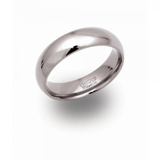 Gents Titanium 6mm Ring - Size 66