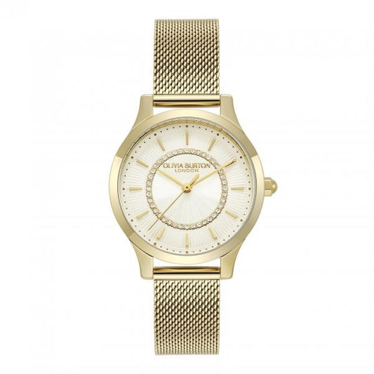 30mm Wonderlust Ivory & Gold Mesh Watch