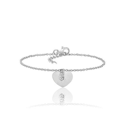 SILVER & CO FINE HEART BRACELET