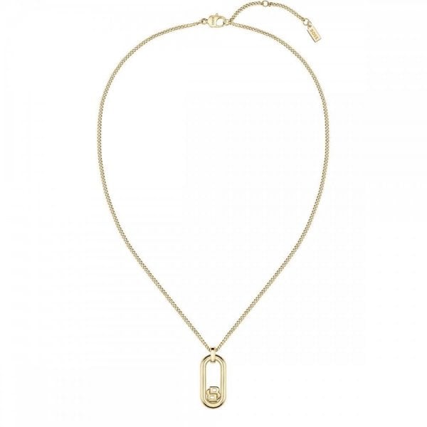 Ladies Double B Swing Gold Plated Necklace