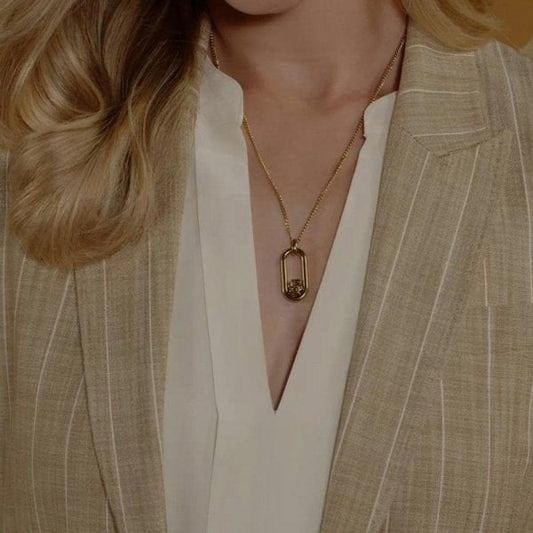 Ladies Double B Swing Gold Plated Necklace