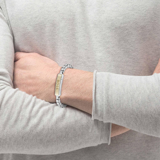 Gents Devon Two Tone Chain Bracelet