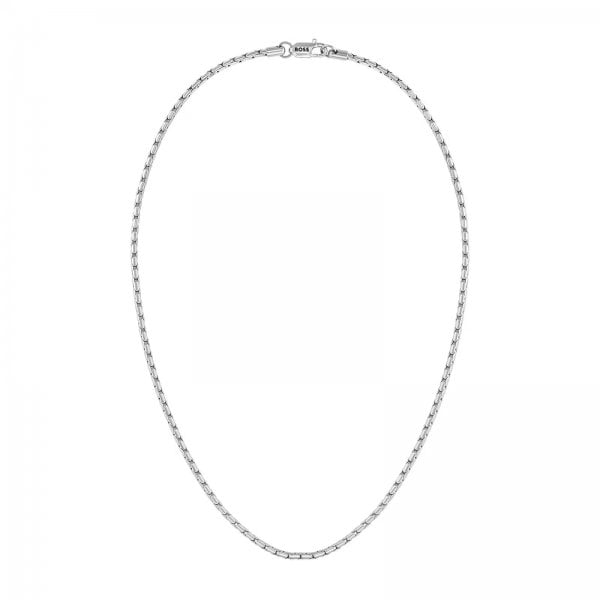 Silver Stainless Steel BOSS Necklace