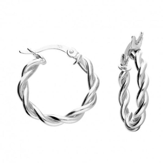 Ladies Sterling Silver Earrings - 20mm Hoop Creole