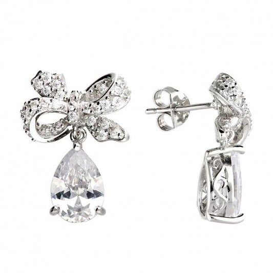Ladies Sterling Silver Earrings - with CZ