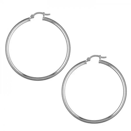 Ladies Silver Earrings 49mm