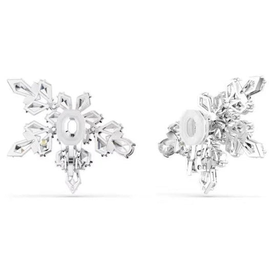 Idyllia clip earrings, Mixed cuts, Half snowflake