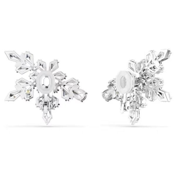 Idyllia clip earrings, Mixed cuts, Half snowflake