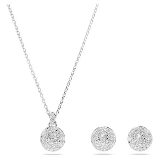 Sublima set, White, Rhodium plated