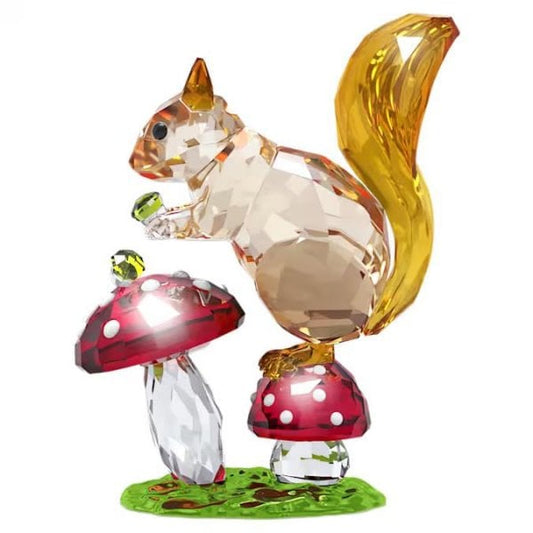 Swarovski Idyllia Squirrel and Mushrooms