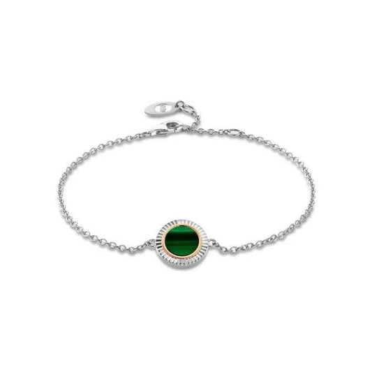Reflections Of Padarn Silver Malachite Bracelet