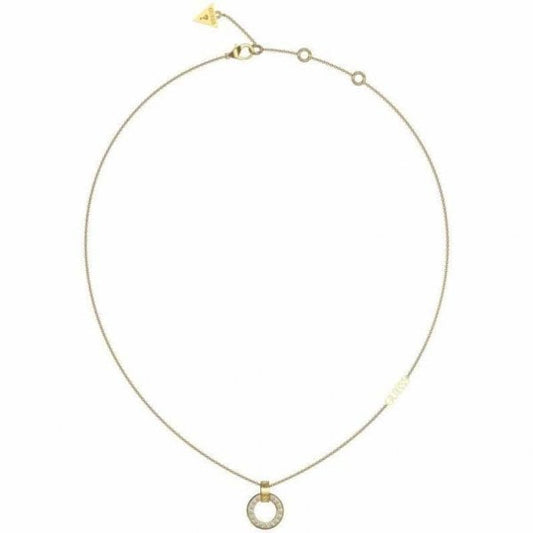 Gold Plated 16-18" Pave Circle Necklace