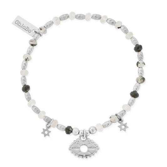 Silver Visionary Black Rutilated Quartz Bracelet