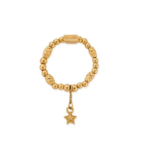 Ladies Gold Radiant Essence Ring - Size Large