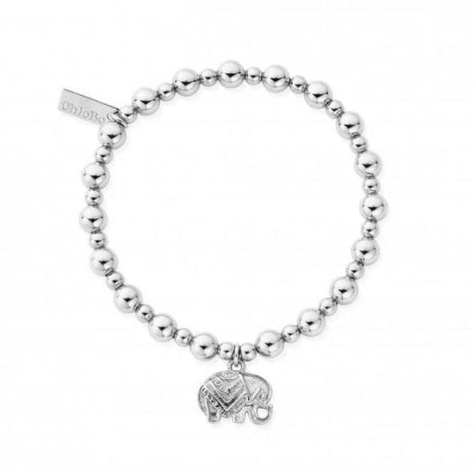 Silver Mini Small Ball Elephant Bracelet
