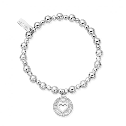 Ladies Mini Small Ball Guiding Heart Bracelet
