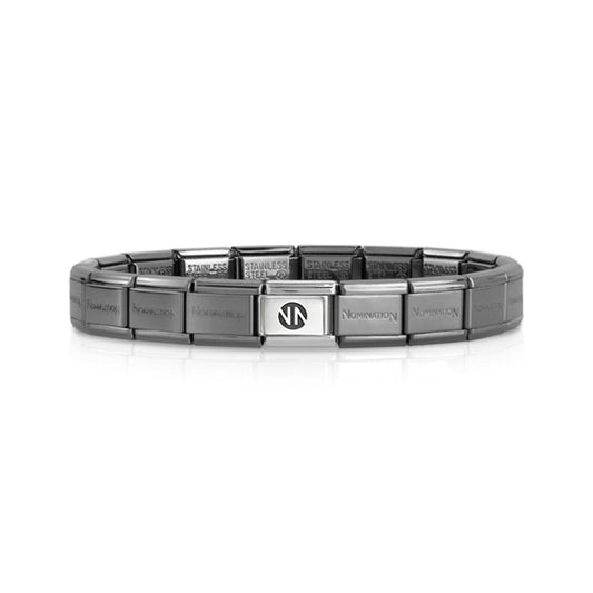 Nomination Classic Black Metal Starter Bracelet *** MUST BE PURCHASED WITH CHARM ***