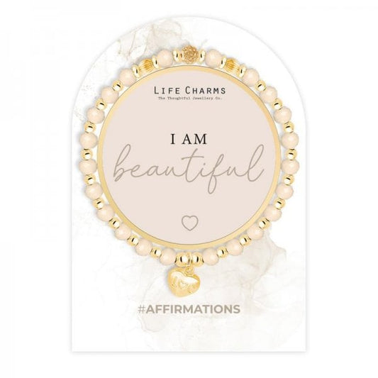 Affirmation bracelet - I am beautiful