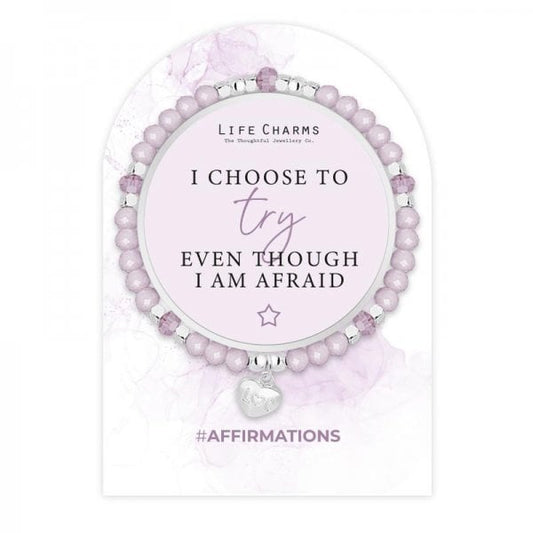 Affirmation bracelet - I choose to try