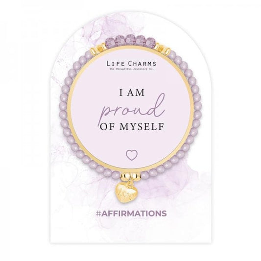 Affirmation bracelet - I am proud of myself