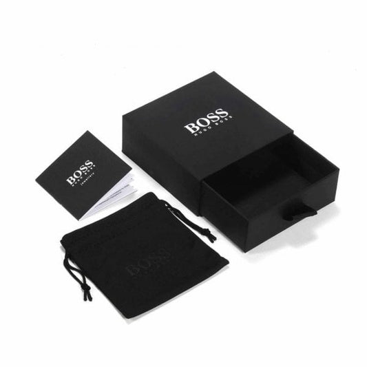 Lander Gents Black Leather Bracelet