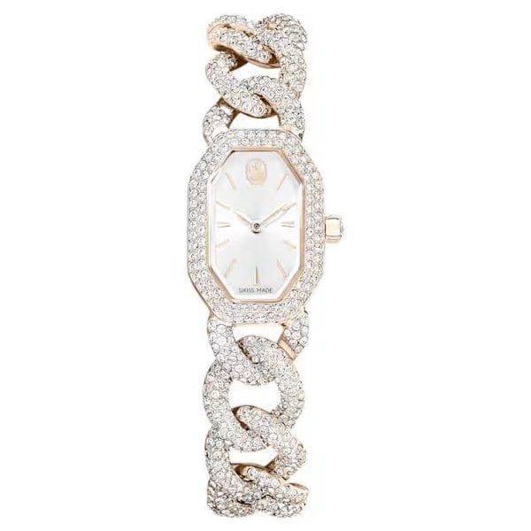 Dextera Chain watch, Swiss, White, Champagne