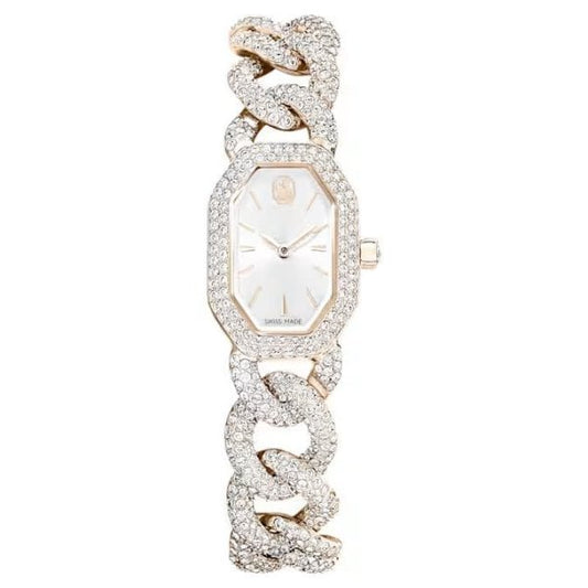 Dextera Chain watch, Swiss, White, Champagne
