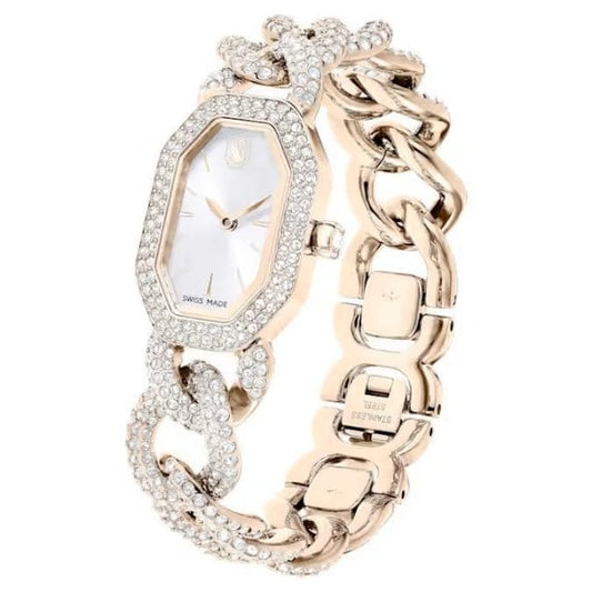 Dextera Chain watch, Swiss, White, Champagne