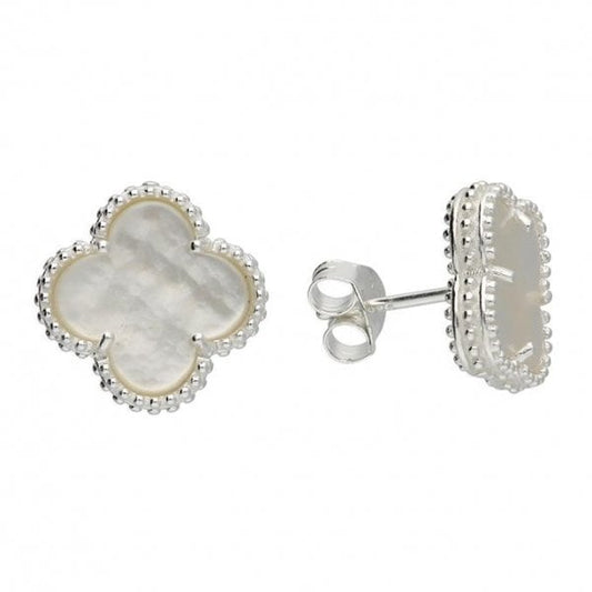 Ladies Sterling Silver Earrings - Mother of Pearl