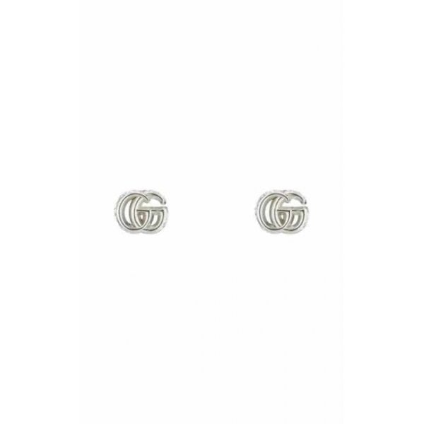 GG Marmont Sterling Silver Stud Earrings
