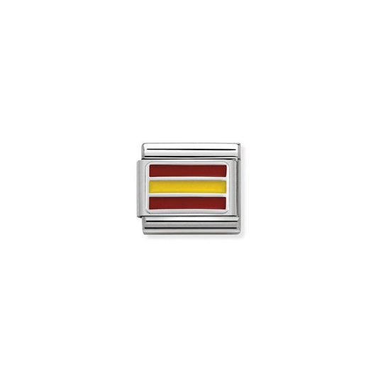 Silver Spain Flag Charm