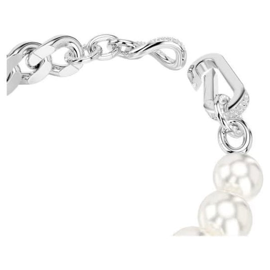 Dextera bracelet, Crystal pearl, Mixed, White, Rho