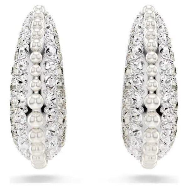 Sublima drop earrings,Crystal pearl, Round, Small