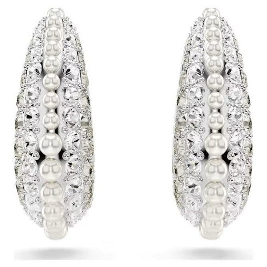 Sublima drop earrings,Crystal pearl, Round, Small