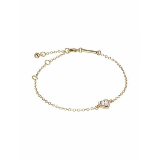 GOLD HANSA CRYSTAL HEART BRACELET
