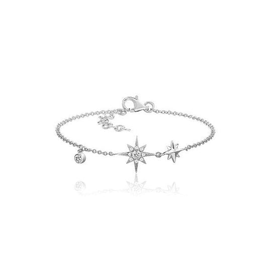 SILVER RHODIUM PLATED NORTHERN STAR BRACELET