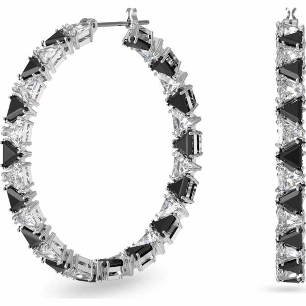 Millenia hoop earrings Triangle Swarovski Zirconia