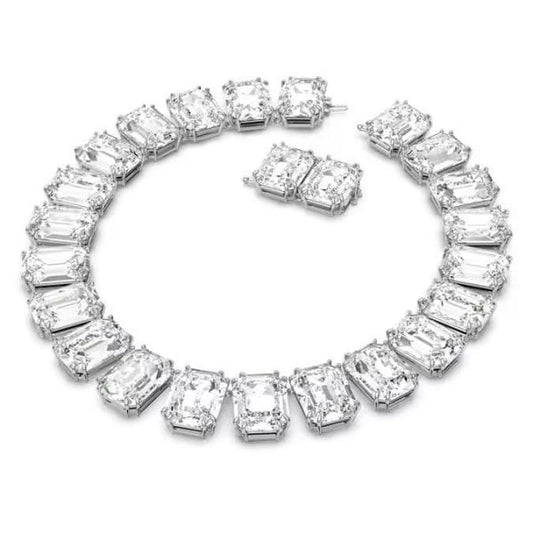 Millenia necklace, Oversized crystals, Octagon