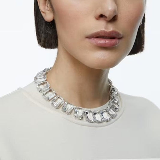 Millenia necklace, Oversized crystals, Octagon