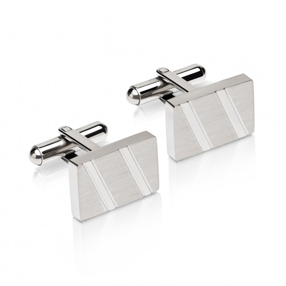 Rectangular Steel Cufflinks