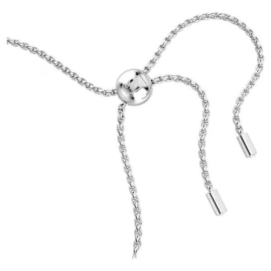 Matrix Tennis bracelet, Mixed round cuts, Rhodium