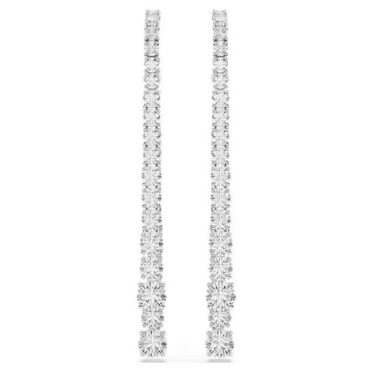 Matrix drop earrings, Gradient of round cuts