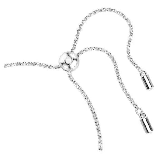 Imber Tennis bracelet, Mixed round, White, Rhodium