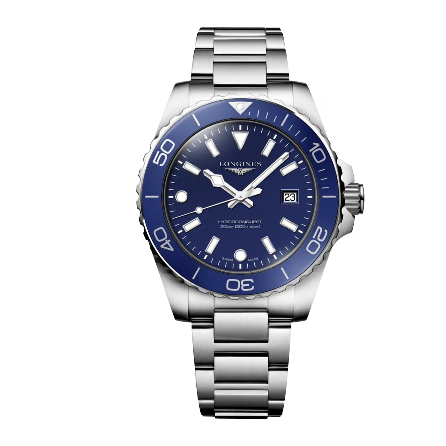 HydroConquest 42mm Stainless Steel Quartz Watch