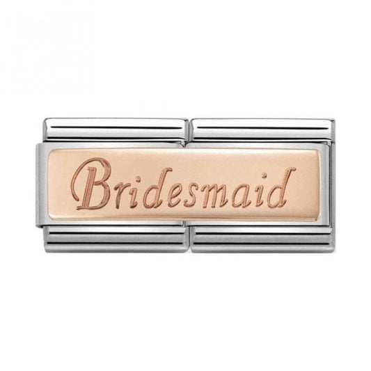 Rose Gold Bridesmaid Double Charm